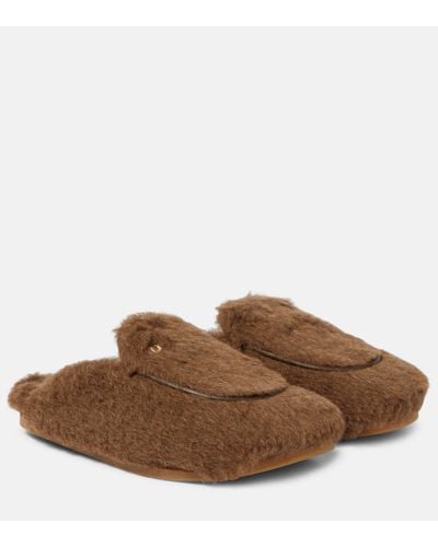 Max Mara Teddy Mules - Brown