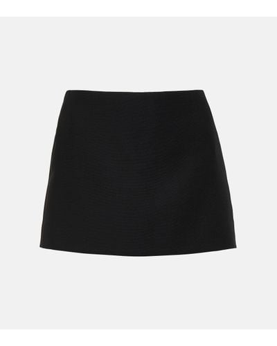 Valentino Jupe-short en Crepe Couture - Noir