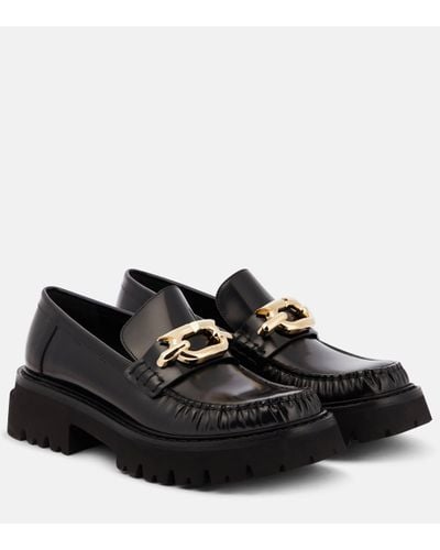 Ferragamo Ingrid Loafers Shoes - Black