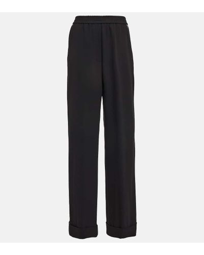 Dolce & Gabbana X Kim Straight Wool Pants - Black