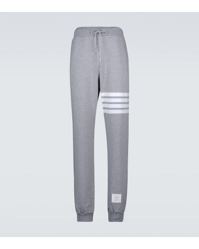Thom Browne 4-bar Cotton Sweatpants - Gray