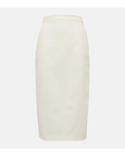 Max Mara Zulia Cotton-blend Midi Skirt - White