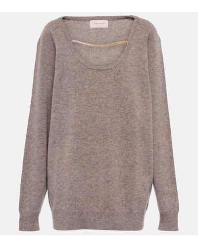 Christopher Kane Chain-detail Wool Sweater - Gray