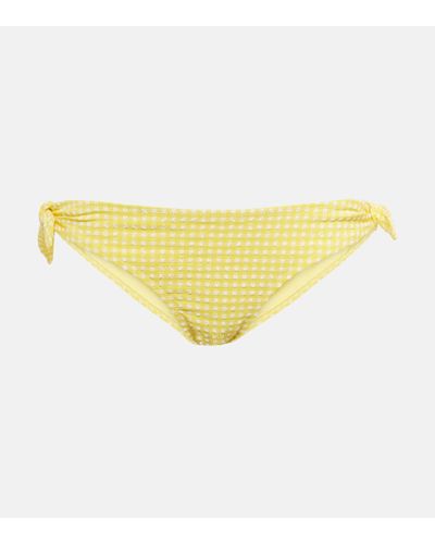 Heidi Klein Cape Town Checked Bikini Bottoms - Yellow