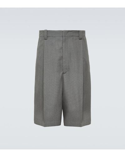 Jacquemus Le Bermuda Salti Virgin Wool Bermuda Shorts - Gray