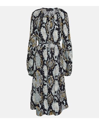 Proenza Schouler Robe midi imprimee - Multicolore