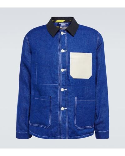 Junya Watanabe X Roy Lichtenstein Jacke aus Leinen und Baumwolle - Blau