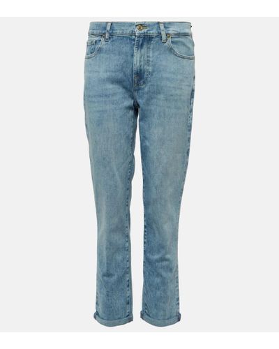 7 For All Mankind Jeans slim cropped Josefina - Blu