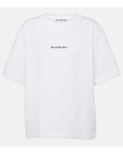 Acne Studios Oversize-T-Shirt aus Baumwolle - Weiß