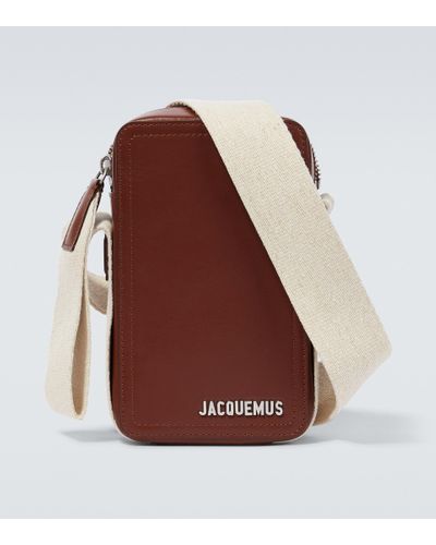 Jacquemus Messenger Bag Le Cuerda Vertical aus Leder - Rot