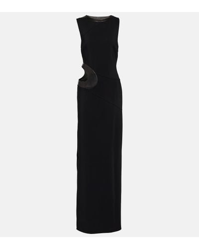 Tom Ford Robe longue a cuir - Noir