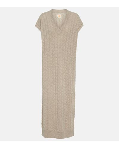 Jardin Des Orangers Cable-knit Cashmere Jumper Dress - Natural