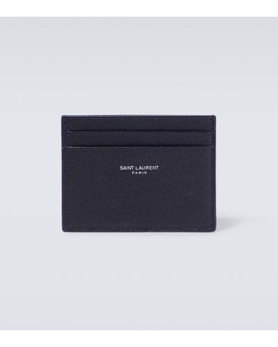 Saint Laurent Grain Leather Card Case - Black