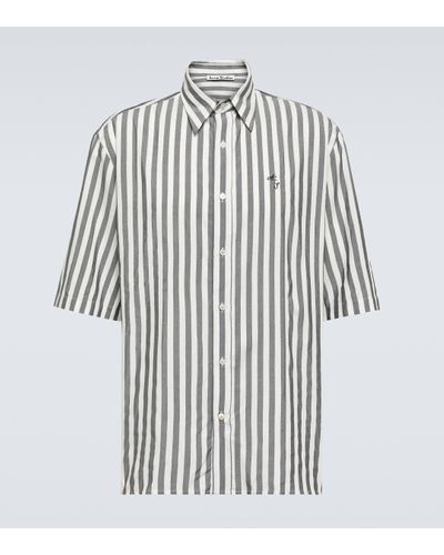 Acne Studios Oversized Striped Shirt - White