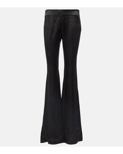 Ann Demeulemeester Low-rise Flared Trousers - Black