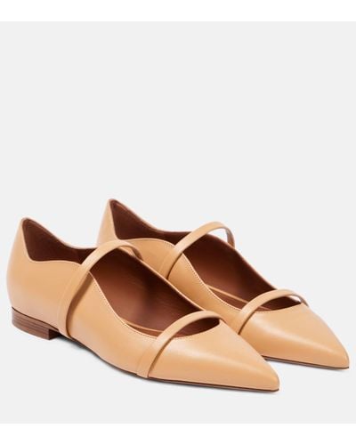 Malone Souliers Maureen Leather Ballet Flats - Brown