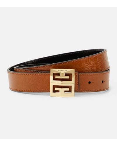 Givenchy 4g Reversible Leather Belt - Brown