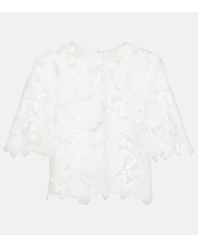 Oscar de la Renta Blusa de encaje - Blanco