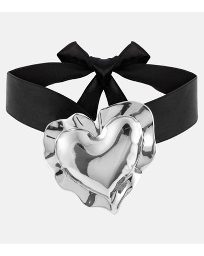 Nina Ricci Cushion Heart Necklace - Black