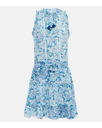 Poupette Clara Printed Minidress - Blue