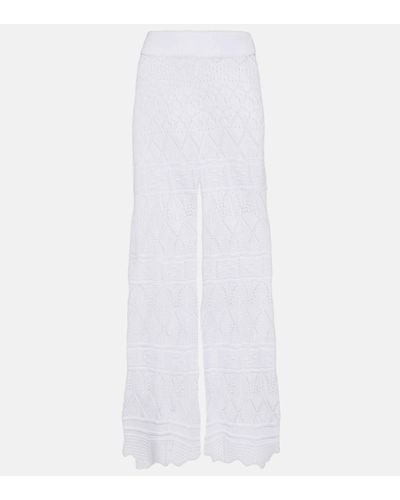 Eres Pantalon ample Simone en coton melange - Blanc