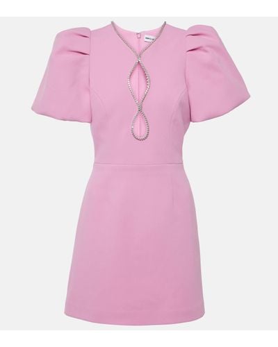 Rebecca Vallance Karina Cutout Puff-sleeve Minidress - Pink