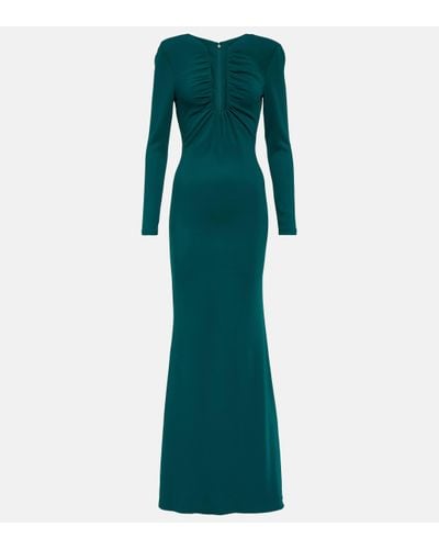 Roland Mouret Ruched Cady Gown - Green