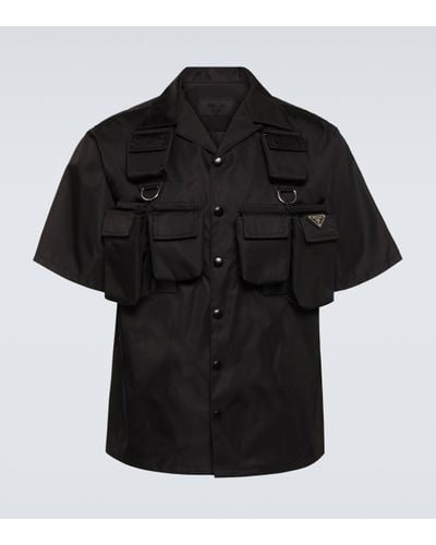 Prada Re-nylon Bowling Shirt - Black