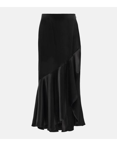 Polo Ralph Lauren Satin Maxi Skirt - Black