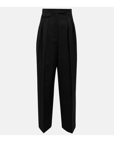 The Row Marcellita Wool And Mohair Trousers - Black