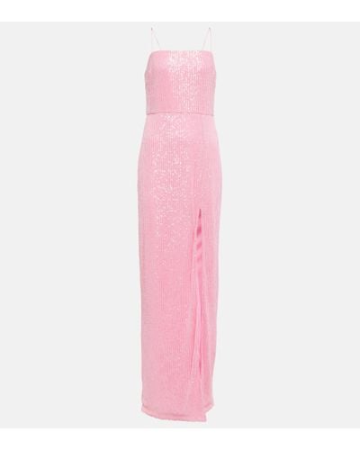 ROTATE BIRGER CHRISTENSEN Sequin-embellished Maxi Dress - Pink