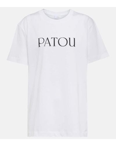 Patou T-shirt in jersey di cotone con logo - Bianco
