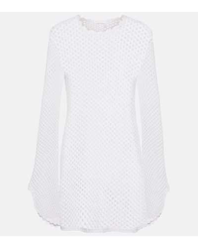Chloé Miniabito in maglia di cotone - Bianco