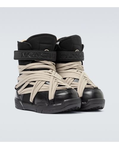 Rick Owens Moncler + Lace-up Moon Boots in Black for Men - Lyst