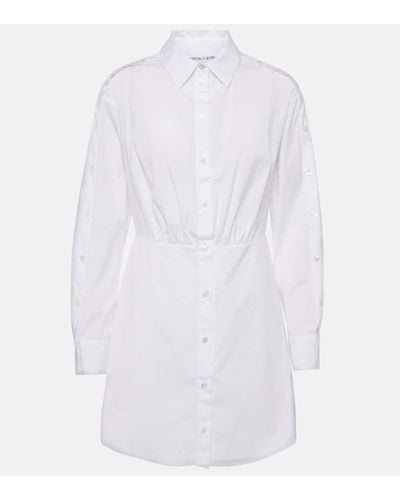 Veronica Beard Rae Cotton Poplin Shirt Dress - White