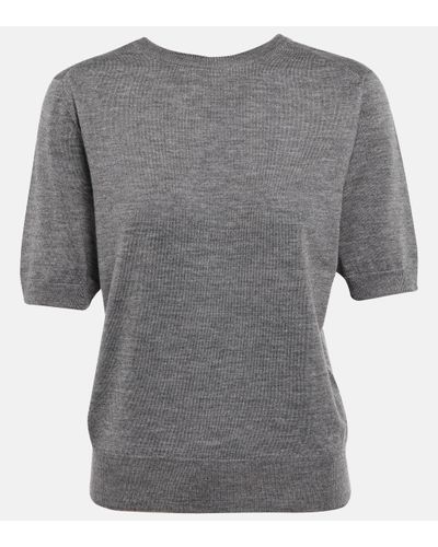 The Row Wool And Silk T-shirt - Grey