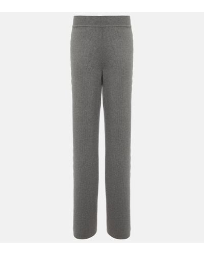 Loro Piana Cashmere Wide-leg Trousers - Grey