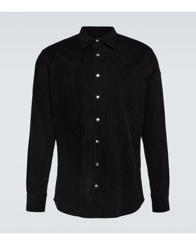 Moncler Camisa en pana de algodon - Negro