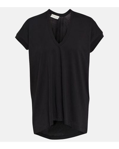 Dries Van Noten T-Shirt aus Baumwoll-Jersey - Schwarz