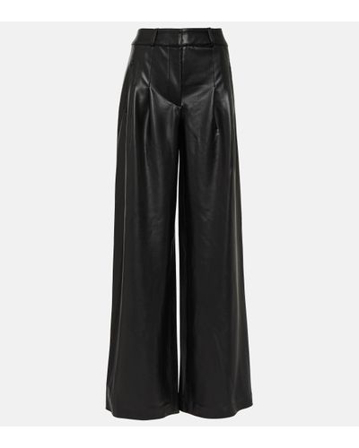 Veronica Beard Pantalon ample Rennert en cuir synthetique - Noir