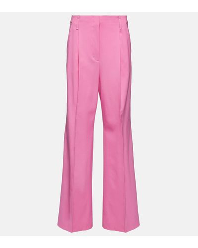 Dorothee Schumacher Striking Essence Wide-leg Wool Trousers - Pink