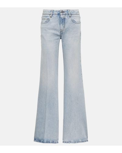 Ami Paris Split-hem Flared Jeans - Blue