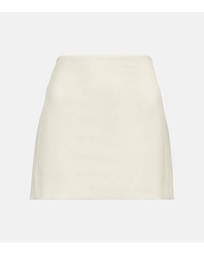 Wardrobe NYC Mini-jupe en laine vierge - Blanc