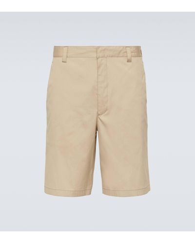 Prada Cotton-blend Shorts - Natural
