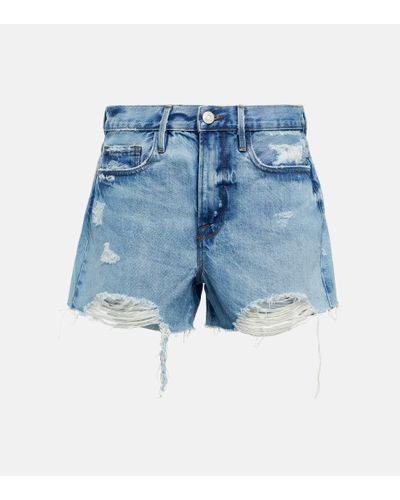 FRAME Shorts di jeans Le Brigette - Blu
