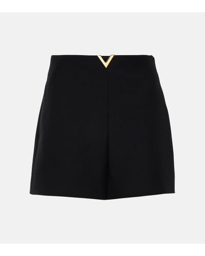 Valentino Crepe Couture Shorts - Black