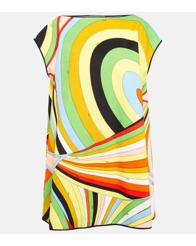 Emilio Pucci Iride-print Cotton-blend Minidress - Multicolor