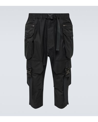Junya Watanabe Cotton-blend Gabardine Cargo Trousers - Black
