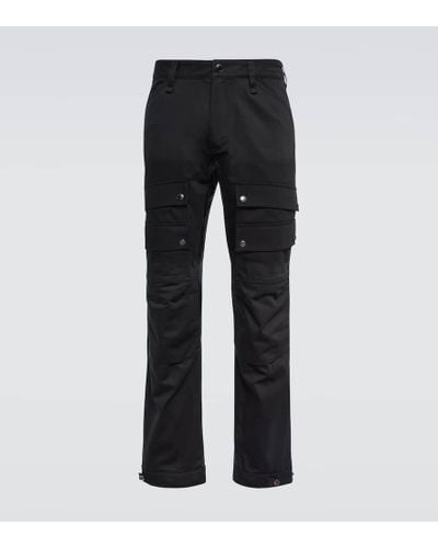 Burberry Pantalones cargo de algodon con logo - Negro