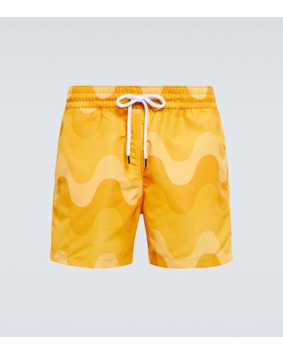 Frescobol Carioca Copacabana Printed Swim Shorts - Yellow